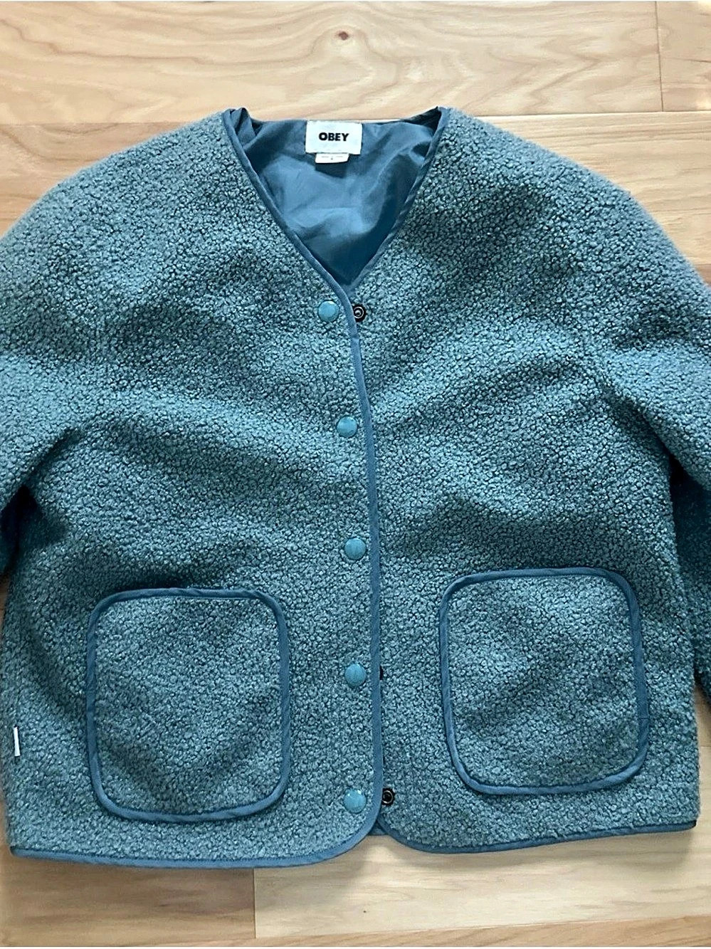 Obey Fleece Jacket in Blue